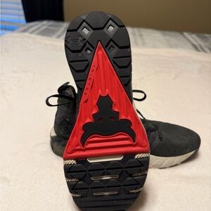 Under Armour Black and Red Sports Sneakers